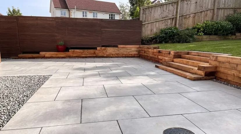 Beautiful patio paving installation